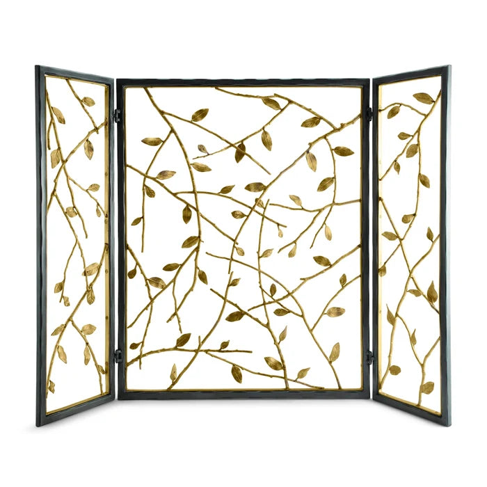 Twig & Leaf Decorative Fireplace Screen by Michael Aram
