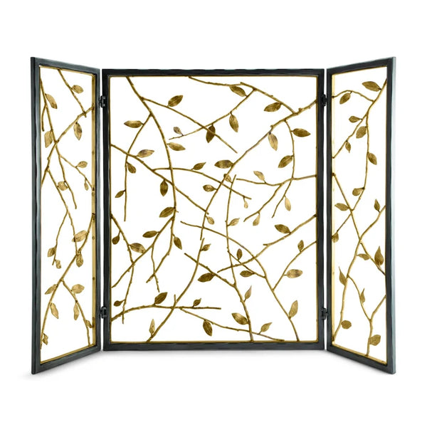 Twig & Leaf Decorative Fireplace Screen by Michael Aram