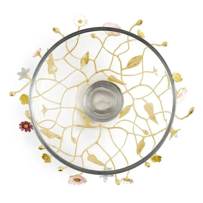 Wildflowers Large Glass Bowl by Michael Aram