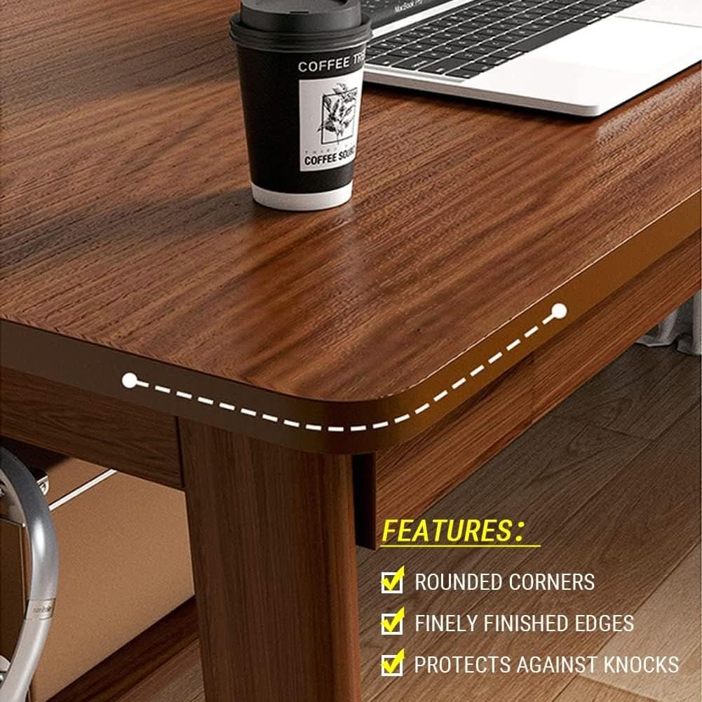 Mid-Century Minimalist Long Desk for Home Office Use