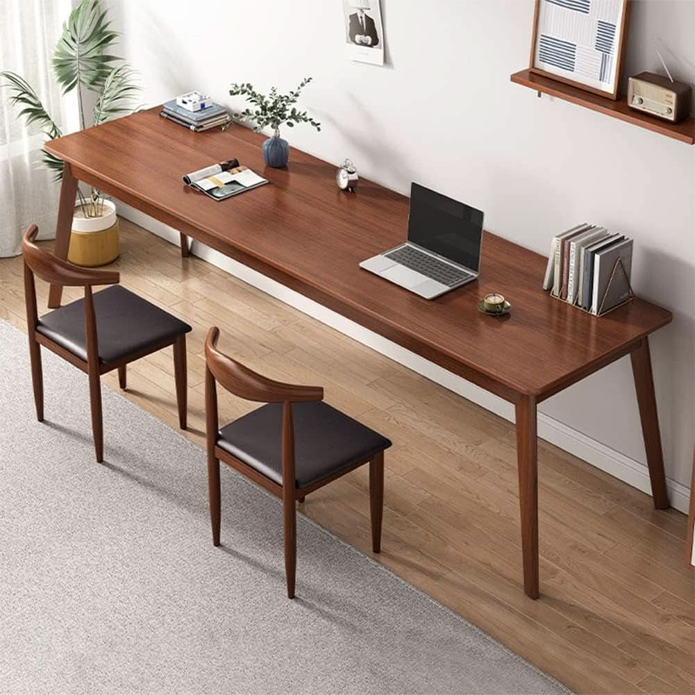 Mid-Century Minimalist Long Desk for Home Office Use