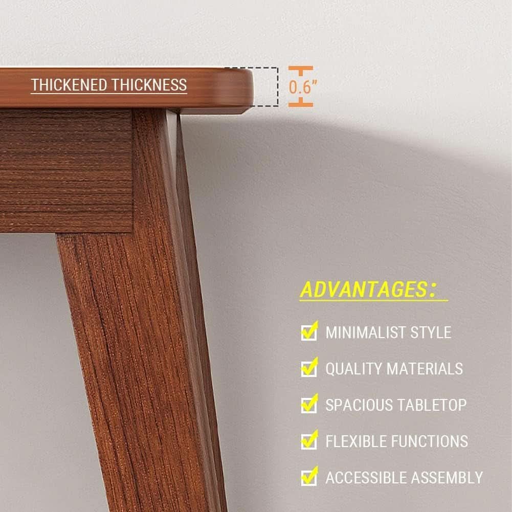 Mid-Century Minimalist Long Desk for Home Office Use