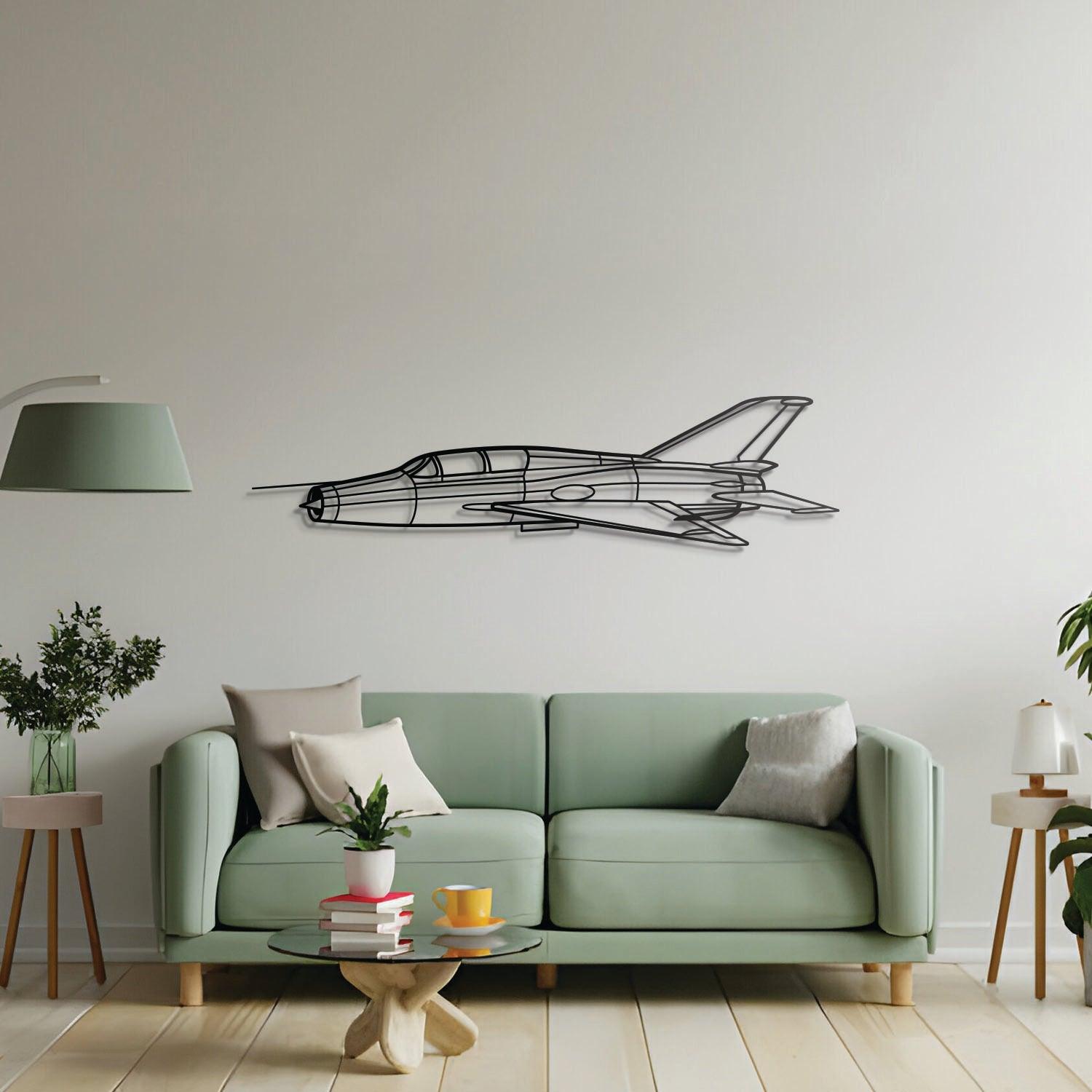 Mig-21 Angle Metal Aircraft Wall Art - NCP0233
