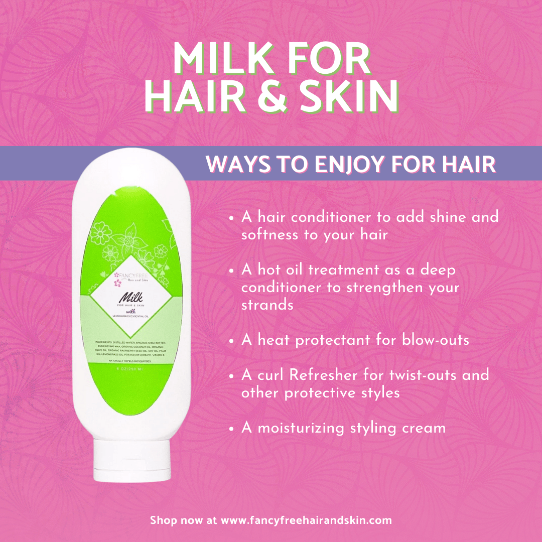 Fancy Free Milk for Hair & Skin – Lightweight, Nourishing Moisturizer with Natural SPF