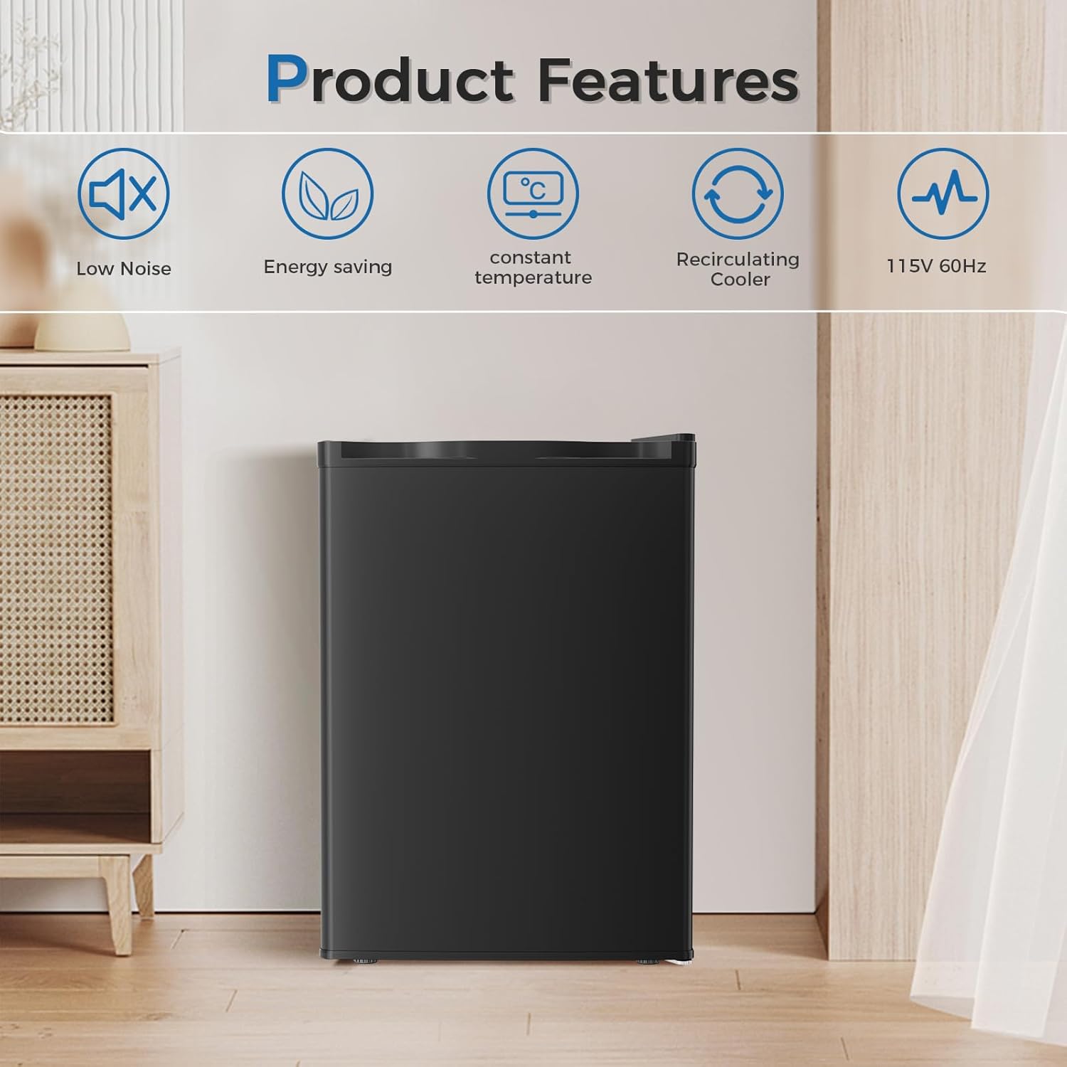 Mini Compact Refrigerator with Freezer, 2.6 Cu.Ft 58070RRE0 Kismile