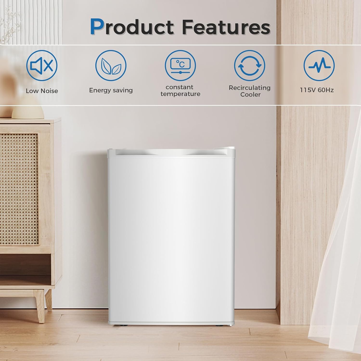 Mini Compact Refrigerator with Freezer, 2.6 Cu.Ft 58070RRE0 Kismile