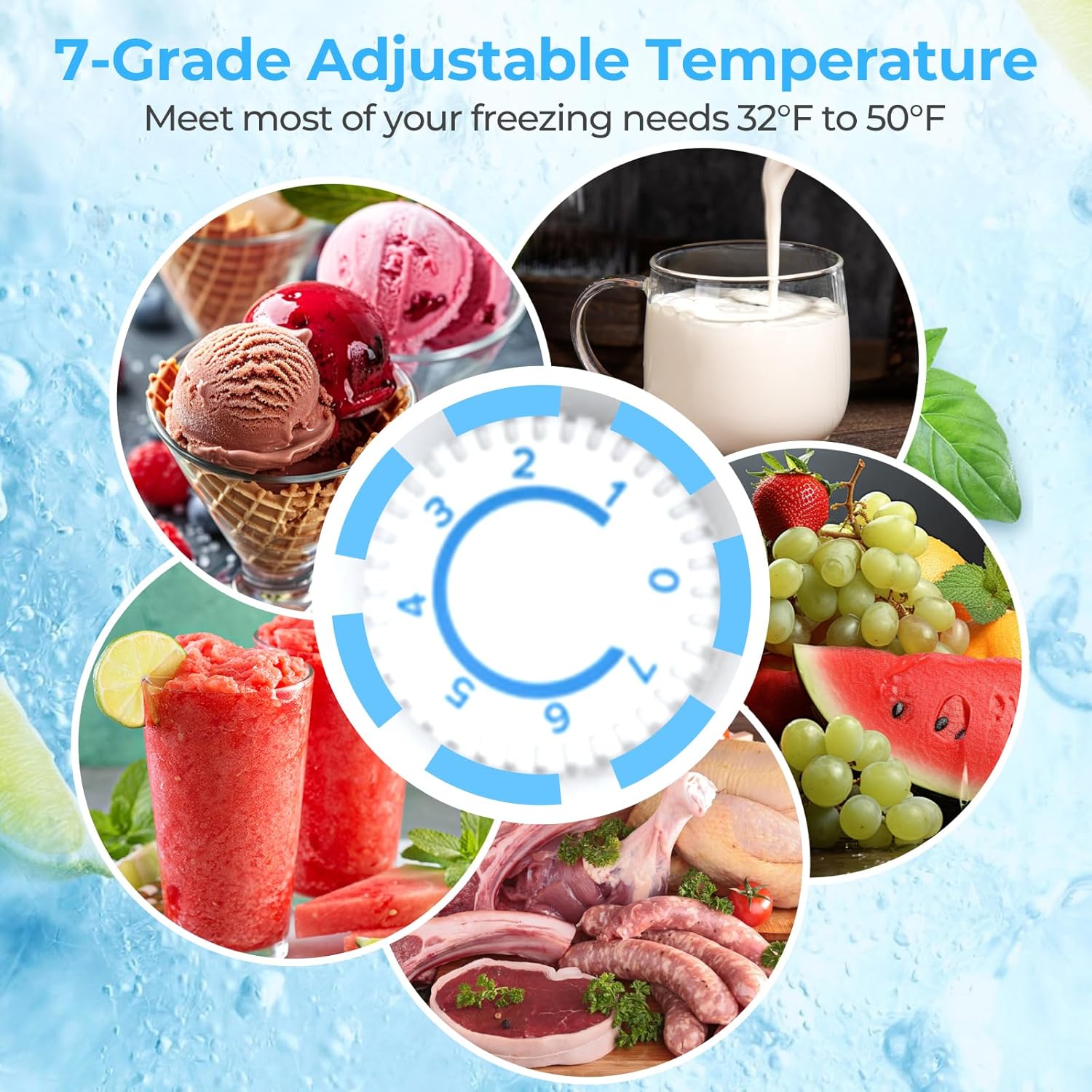 Mini Compact Refrigerator with Freezer, 2.6 Cu.Ft 58070RRE0 Kismile