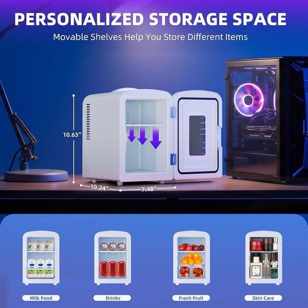 Mini Compact Refrigerator with Gaming Light  F3404L Kismile