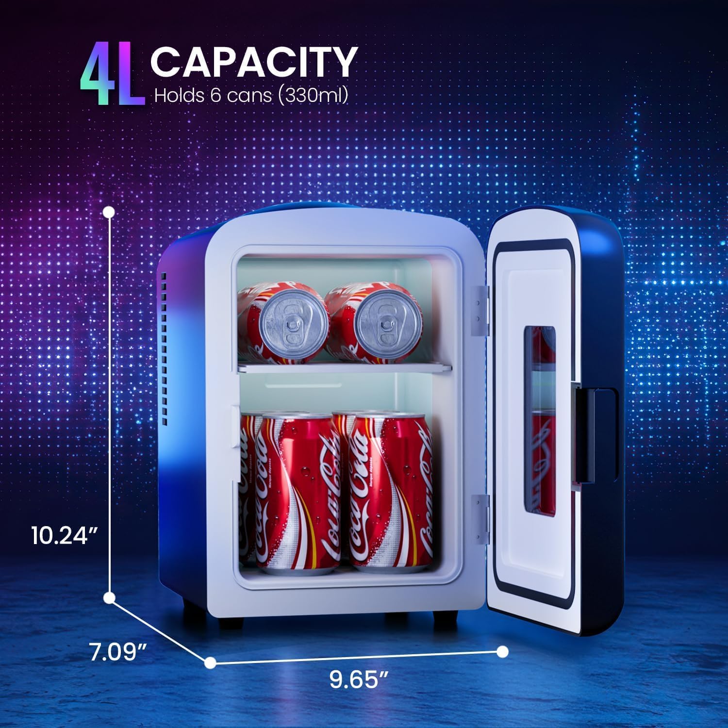 Mini Compact Refrigerator with Gaming Light  F3404L Kismile