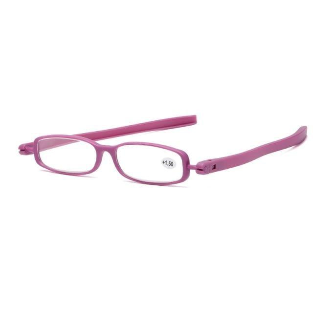 Mini Design Reading Glasses For Men Women Rotating Small Oval Presbyopia Eyewear Portable Unisex Reader Eyeglasses Mini Compact Slim Reading Glasses Lightweight Portable Readers