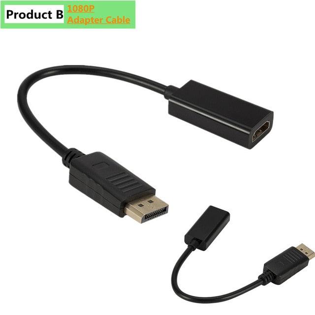 Mini DisplayPort To HDMI-compatible Adapter Male To Female Converter DP To HD Display Port 4K Cable Adapter Video Audio Compatible For PC And Laptop