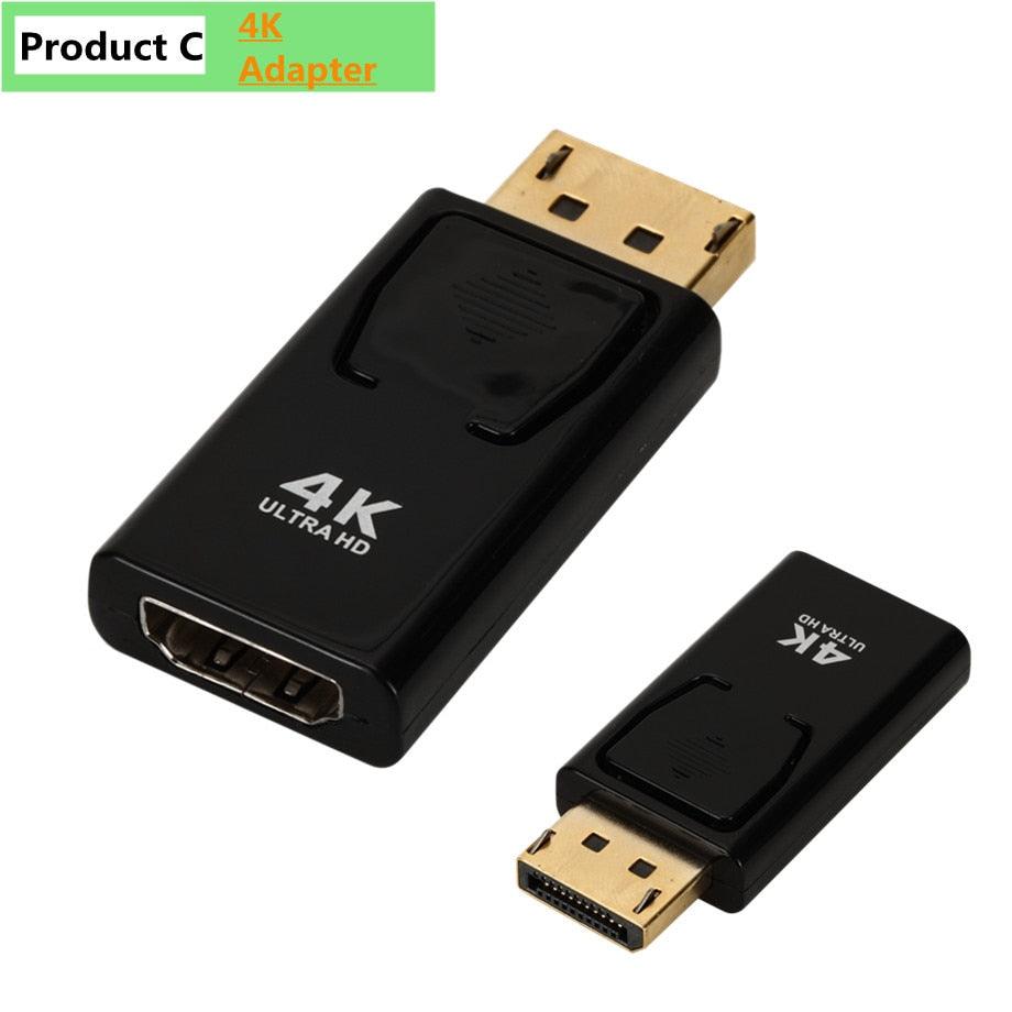 Mini DisplayPort To HDMI-compatible Adapter Male To Female Converter DP To HD Display Port 4K Cable Adapter Video Audio Compatible For PC And Laptop