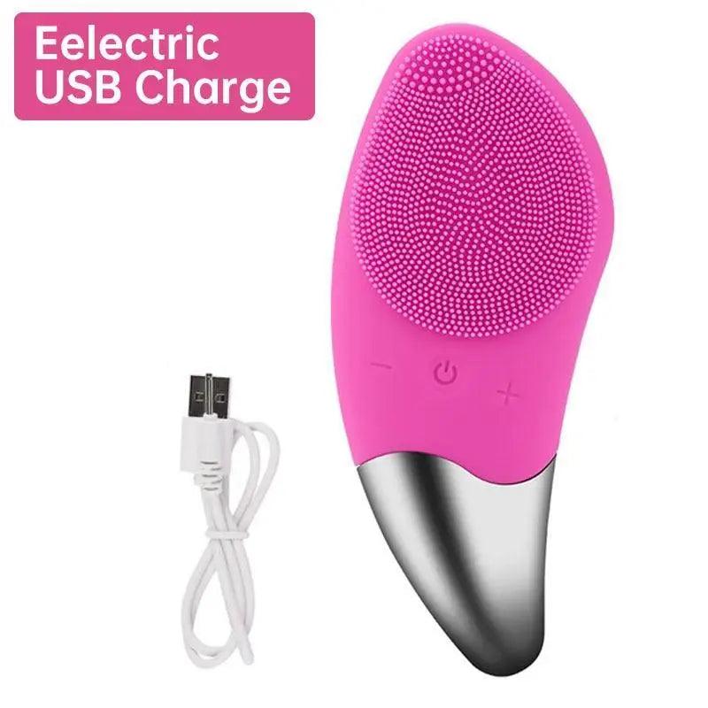 Mini Electric Silicone Facial Cleansing Brush Gentle Exfoliating Massager for all skin types Skin Care Tools
