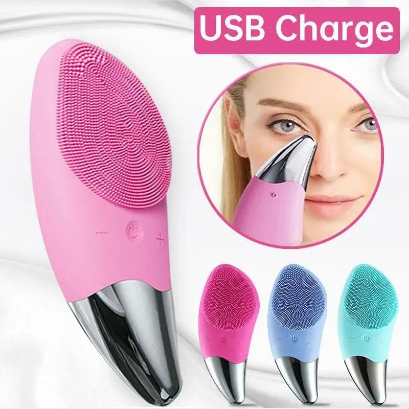 Mini Electric Silicone Facial Cleansing Brush Gentle Exfoliating Massager for all skin types Skin Care Tools