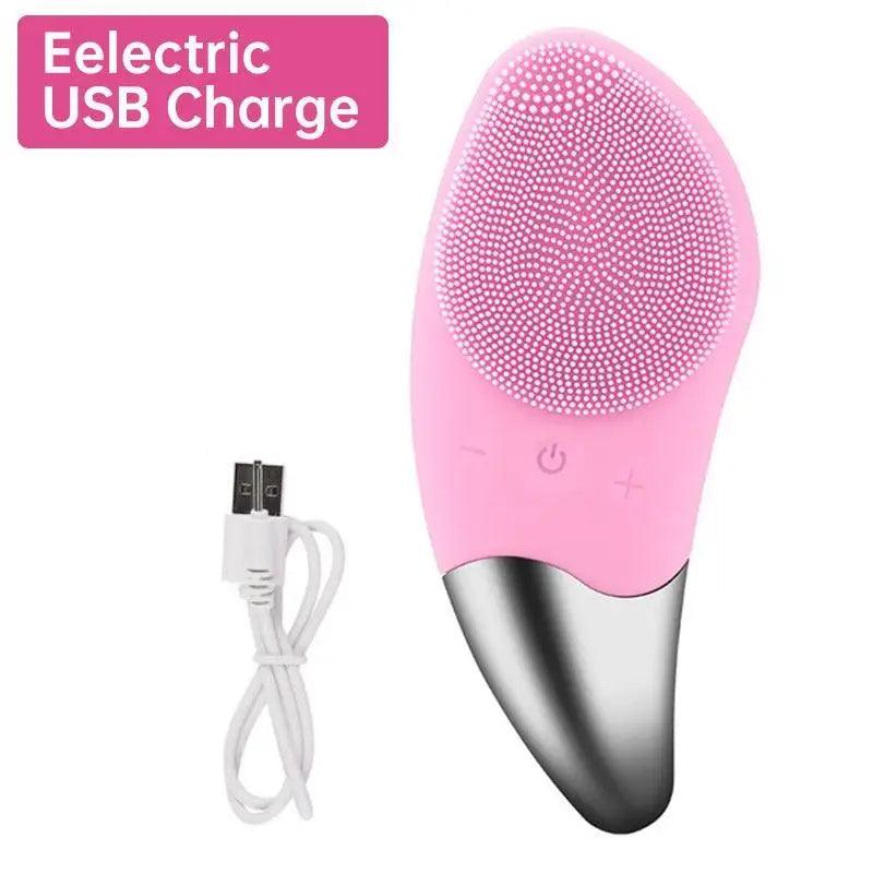 Mini Electric Silicone Facial Cleansing Brush Gentle Exfoliating Massager for all skin types Skin Care Tools