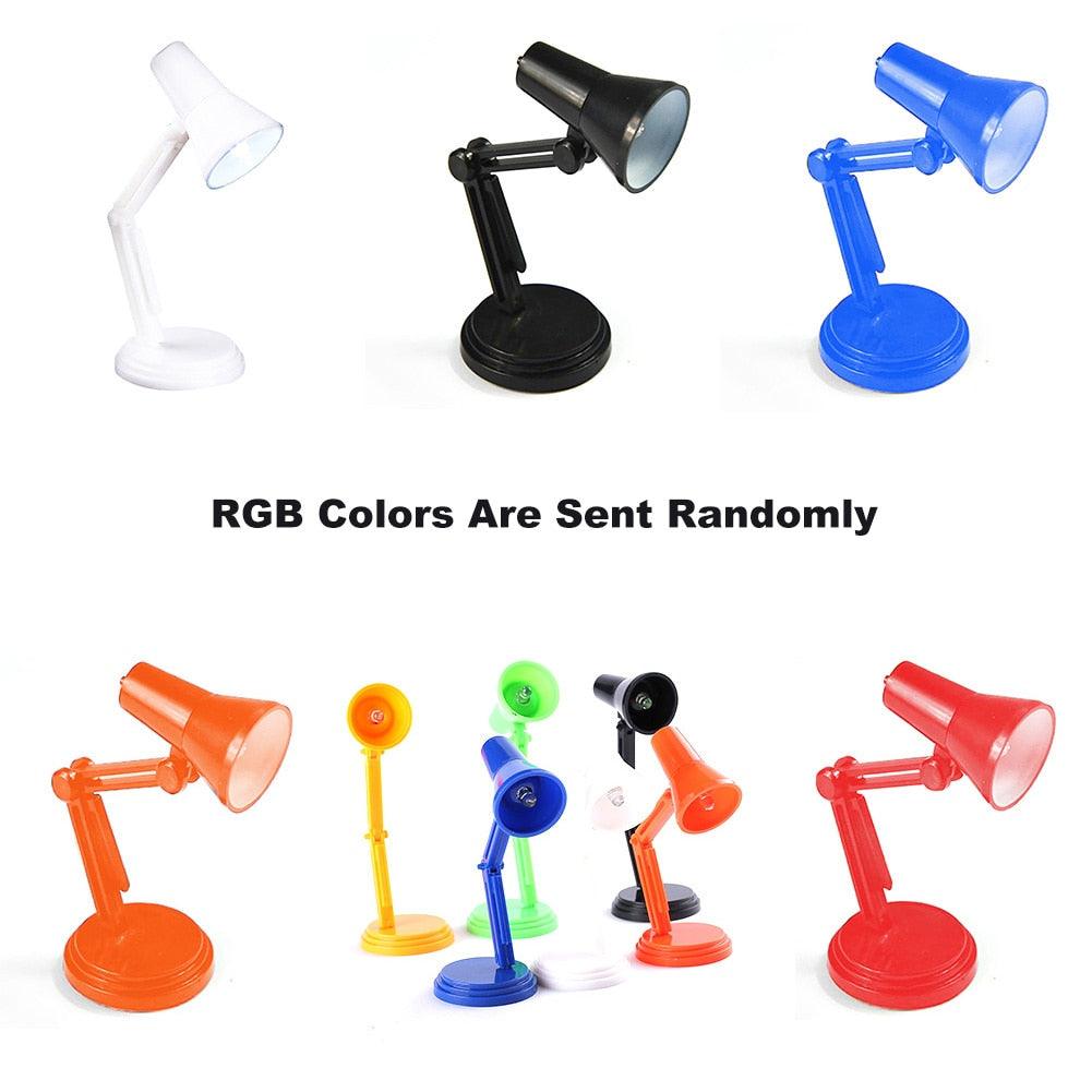 Mini LED Portable Solid Night Reading Desk Decoration Eye Protection Battery Table Lamp Home Model Kids Study Reading Light Tool Cute Study Lamps for Bedroom Décor