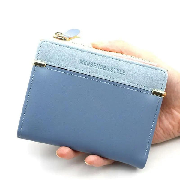 Mini PU Leather Women Elegant  Purse Wallet Simple Design Lightweight Portable Small Female Wallet