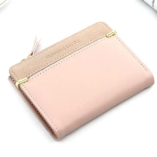 Mini PU Leather Women Elegant  Purse Wallet Simple Design Lightweight Portable Small Female Wallet