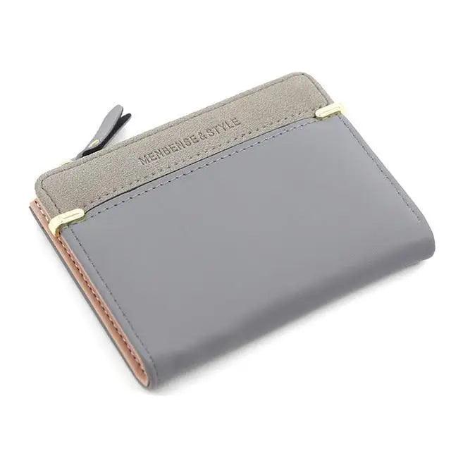 Mini PU Leather Women Elegant  Purse Wallet Simple Design Lightweight Portable Small Female Wallet