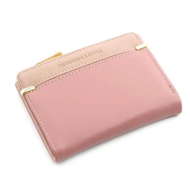 Mini PU Leather Women Elegant  Purse Wallet Simple Design Lightweight Portable Small Female Wallet