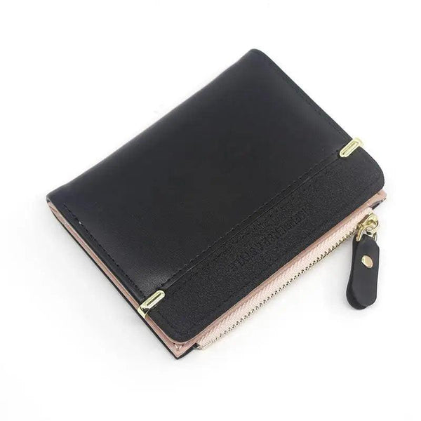 Mini PU Leather Women Elegant  Purse Wallet Simple Design Lightweight Portable Small Female Wallet