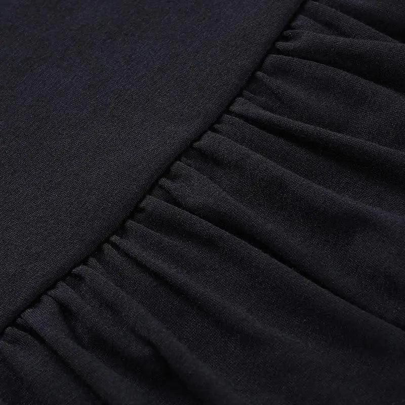 Mini Skirt Girls Sweet Black High Waist Pleated Skirt Cute Dark Lightweight Simple Design Skirts