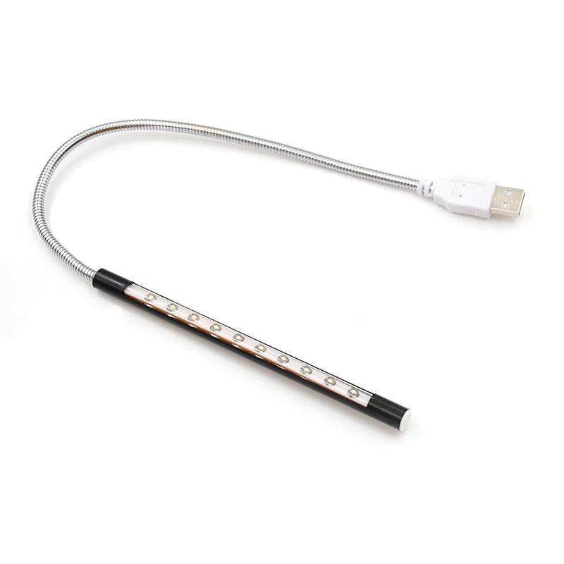 Mini USB Table Light 10 LEDS  USB Light Flexible Metal LED Table Lamp Super Bright Led Book Decorative Table Lamp Cute Study Lamps for Bedroom Décor