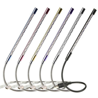Mini USB Table Light 10 LEDS  USB Light Flexible Metal LED Table Lamp Super Bright Led Book Decorative Table Lamp Cute Study Lamps for Bedroom Décor