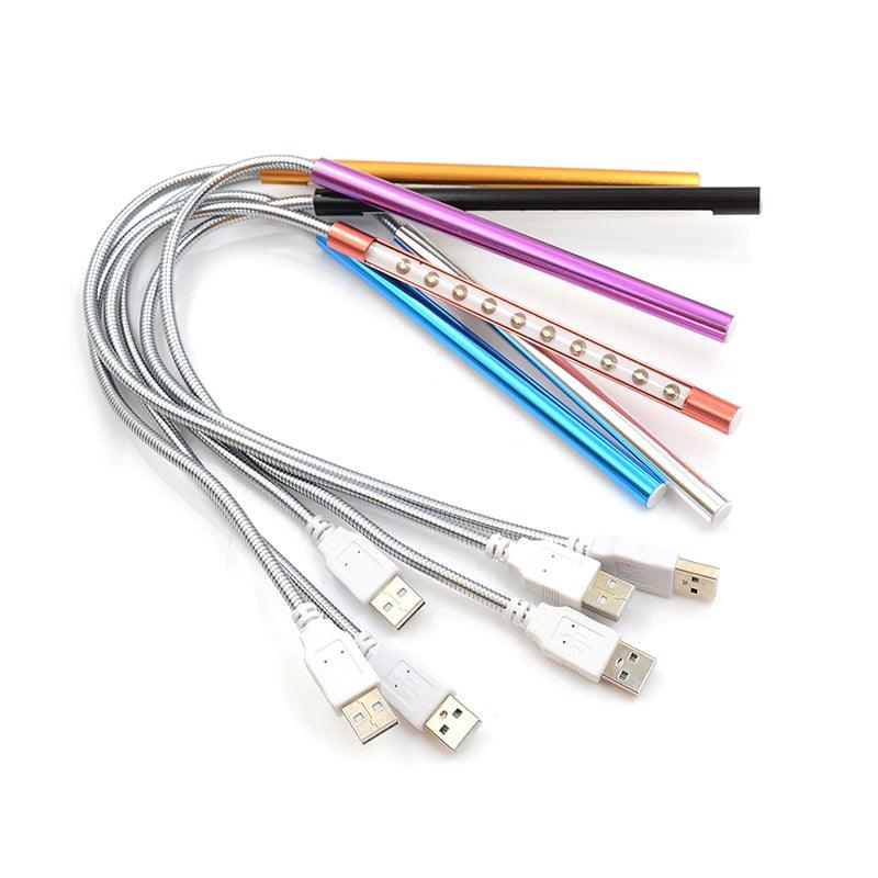 Mini USB Table Light 10 LEDS  USB Light Flexible Metal LED Table Lamp Super Bright Led Book Decorative Table Lamp Cute Study Lamps for Bedroom Décor