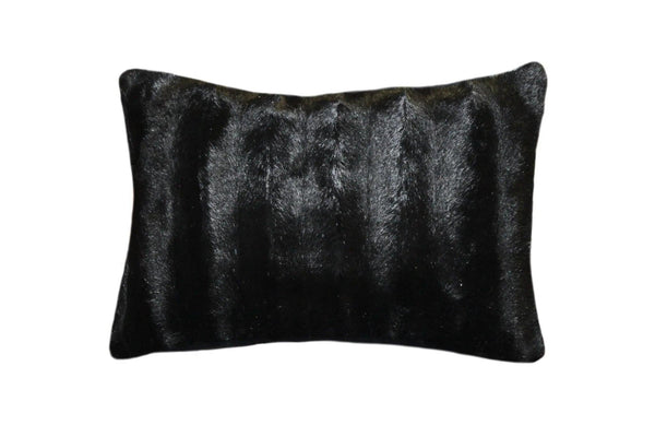Fur Pillow 'Luxe Mink Black' - Gifts for You 'n Me