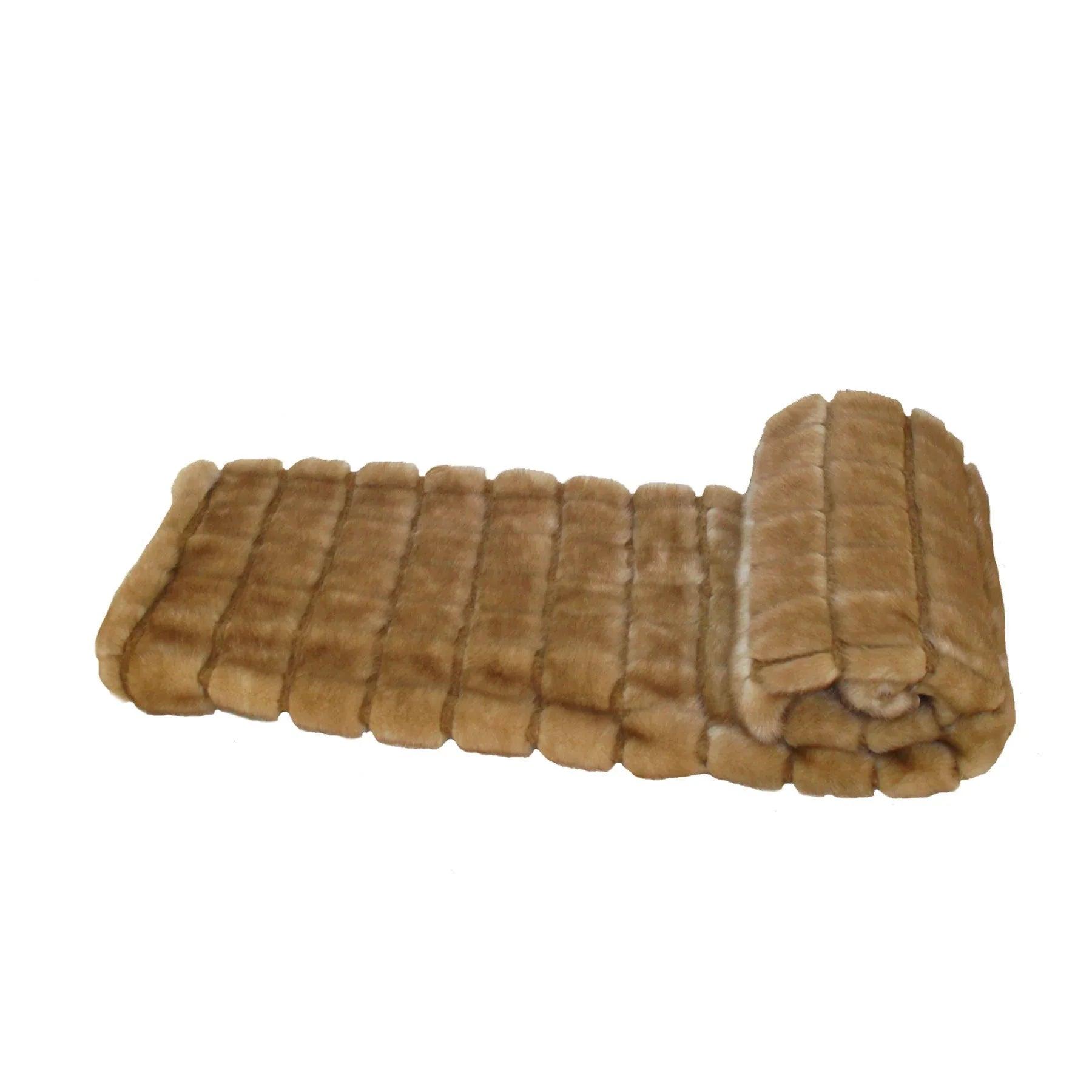 Fur Throw 'Mink Patchwork Mocha' - Gifts for You 'n Me