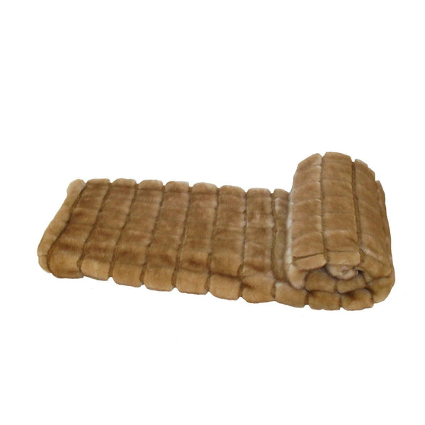 Fur Throw 'Mink Patchwork Mocha' - Gifts for You 'n Me