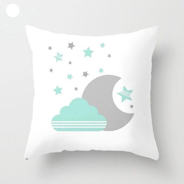 Mint Green Cushion Cover Pillowslip Home Supplies Decorative Fresh Mint Green Gray Watercolour Stripes Generic Solid Decorative Bedroom Pillow Cases Covers Pillow Case Simple Living Room