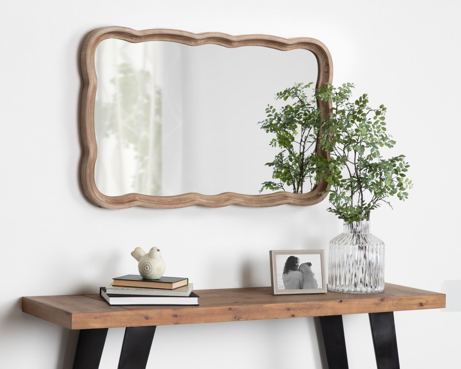 Hatherleigh Scallop Wood Wall Mirror