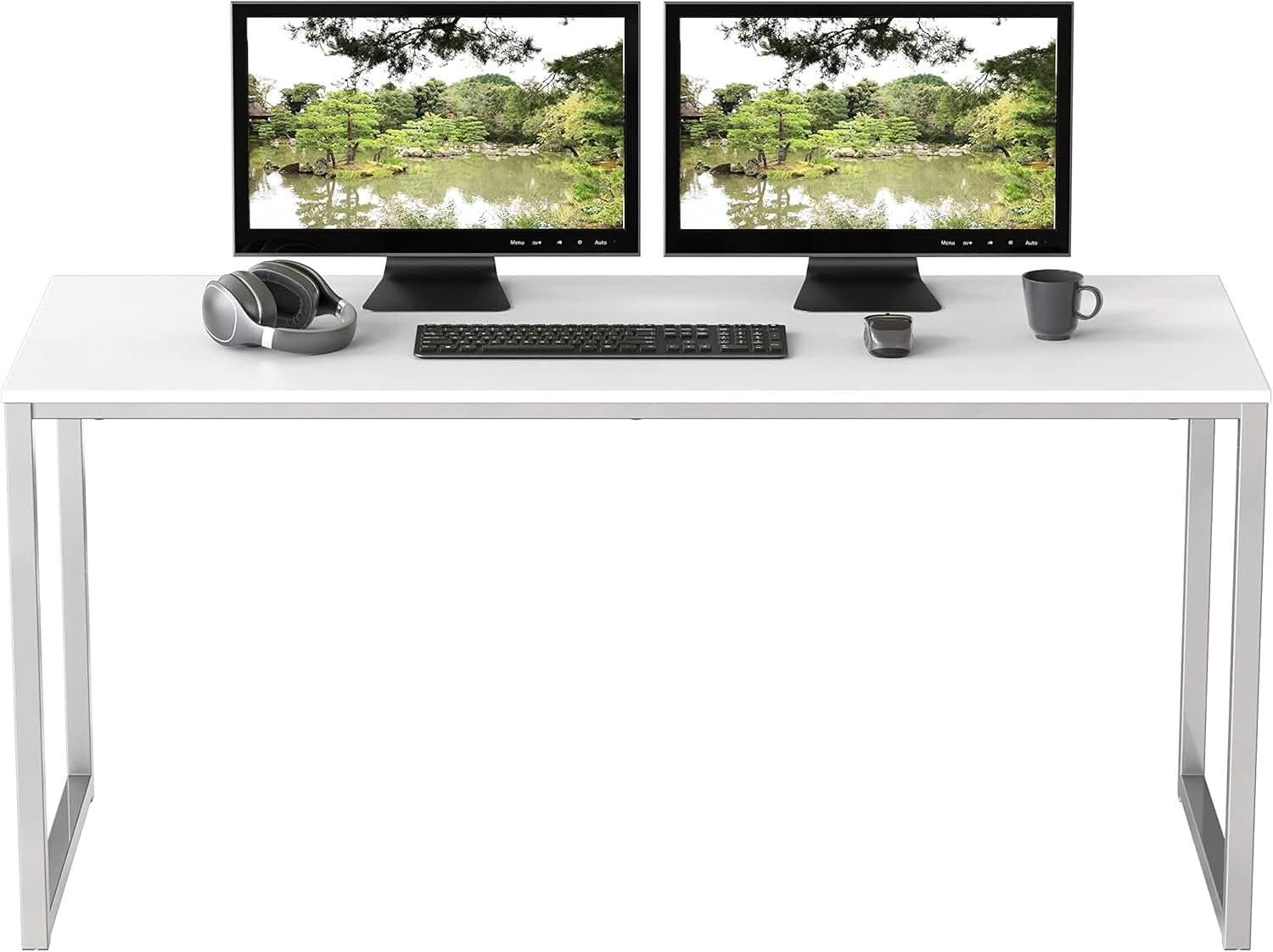 Mission Style 48 Inch White Computer Desk Home Office