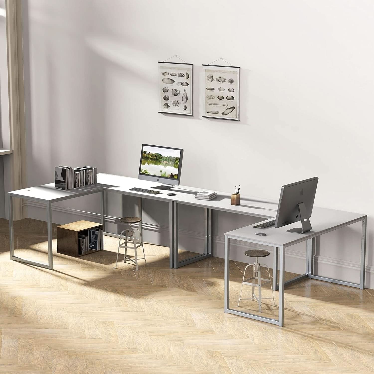 Mission Style 48 Inch White Computer Desk Home Office
