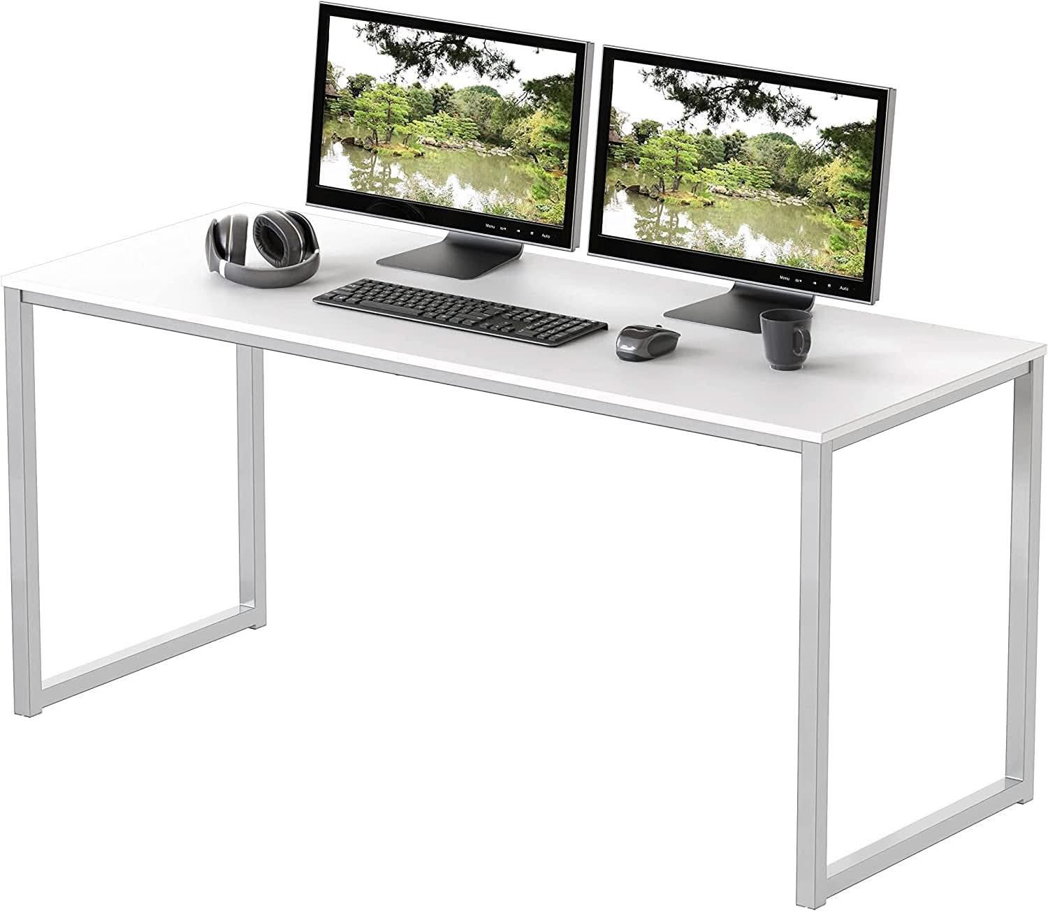Mission Style 48 Inch White Computer Desk Home Office
