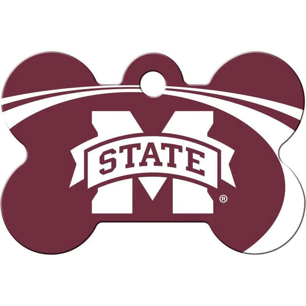 Mississippi State Bulldogs NCAA Pet ID Tag - Large Bone - Gifts for You 'n Me