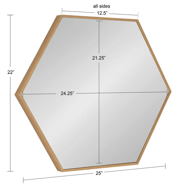 Rhodes Framed Hexagon Wall Mirror