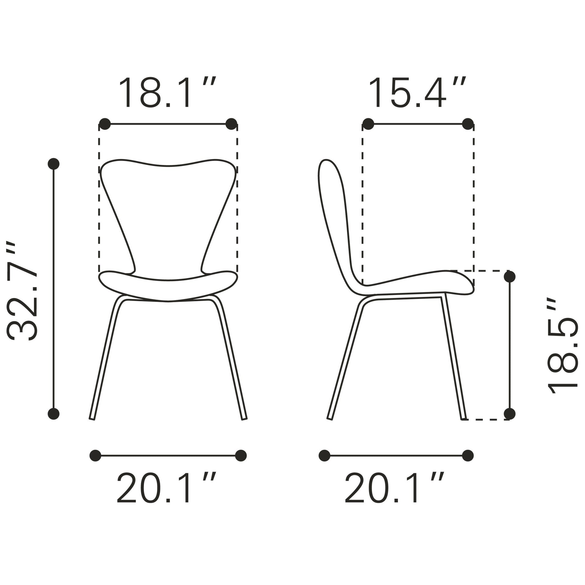 Torlo Dining Chair (Set of 2) White