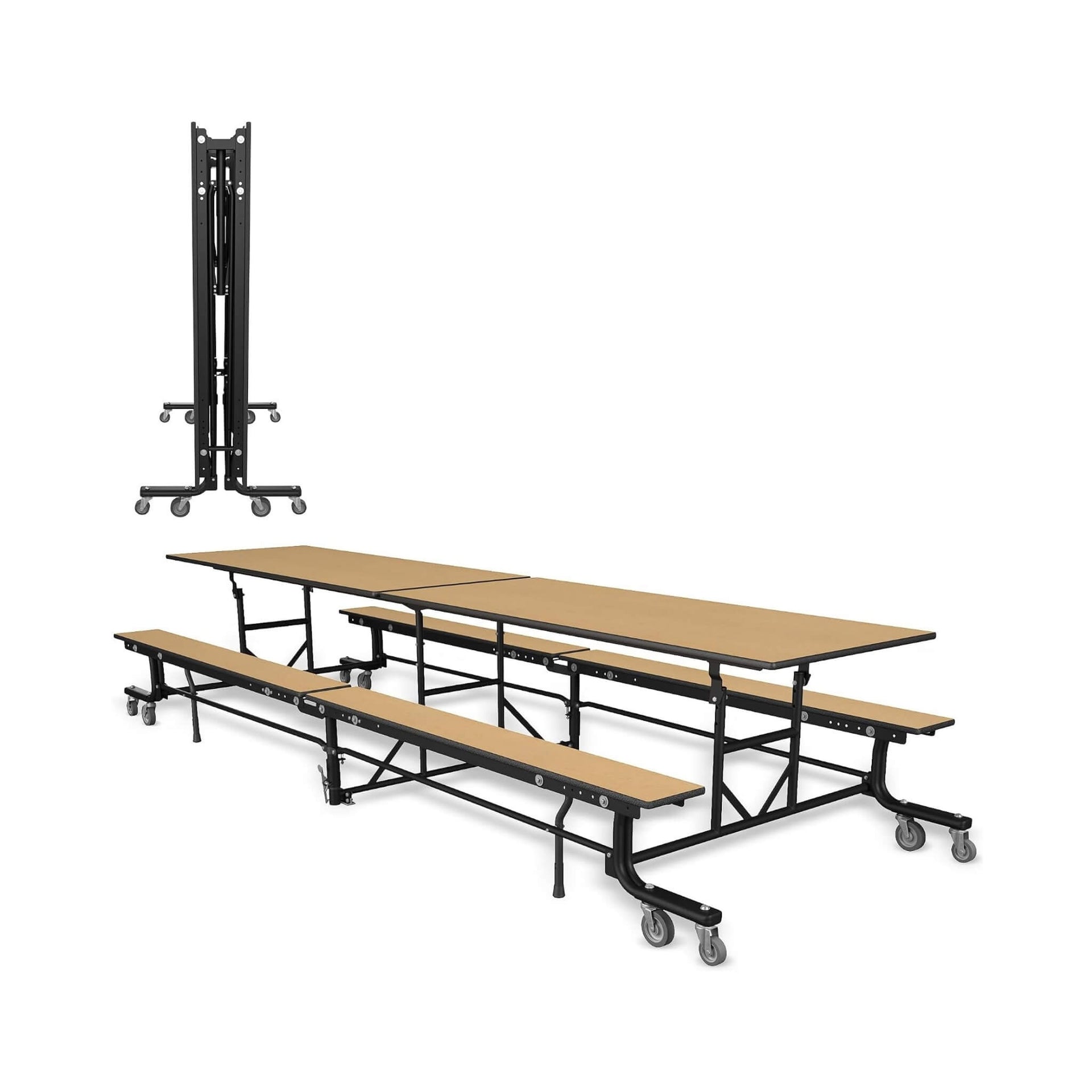 Mobile School Cafeteria Table With Benches And Lift Assist System (SAK39215)