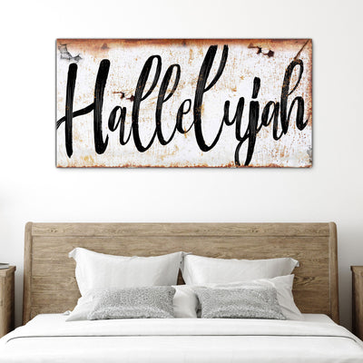 Rustic Hallelujah Faith Sign