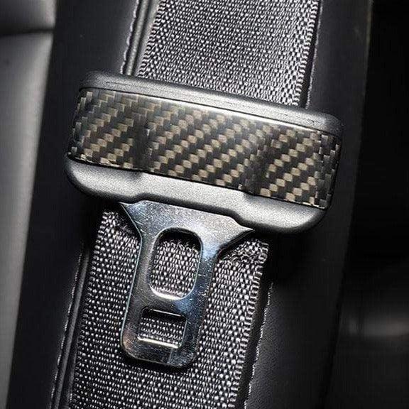 Model 3 / Y Seat Belt Buckle Cover Trim - Carbon Fiber Interior Mods（2pcs）