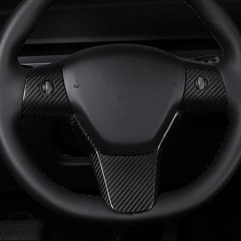 Model 3 / Y Steering Wheel Patch - Carbon Fiber Interior Mods