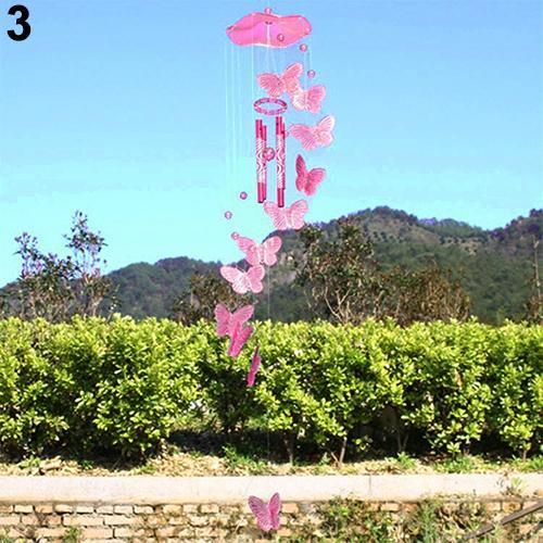 Model Creative Crystal Butterflies-Wind Chime Hanging Ornament  Mobile Wind Bell Garden Ornament Lucky Yard Garden Living Room Home/Wall/Room For Mom Birthday Gift Metal Music Wind Chimes Indoor & Outdoor Decor