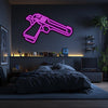 Deagle Weapon Metal Neon Wall Art- LN0125 - 15" / 39 cm