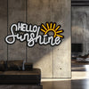 Hello Sunshine Metal Neon Wall Art- LN0234 - 15" / 39 cm