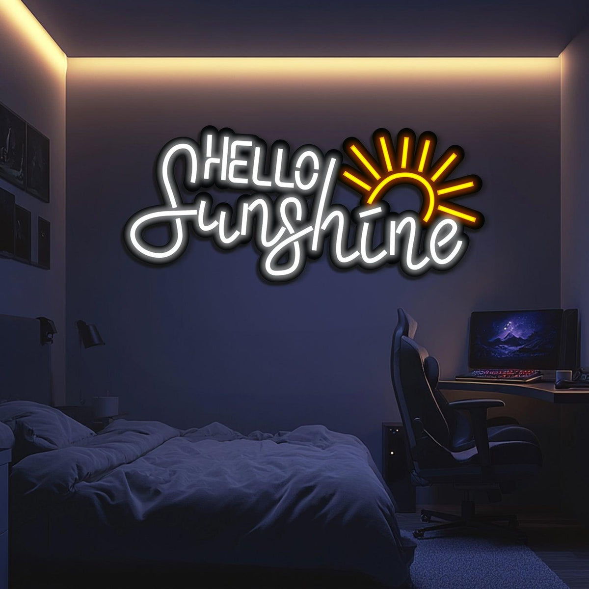 Hello Sunshine Metal Neon Wall Art- LN0234