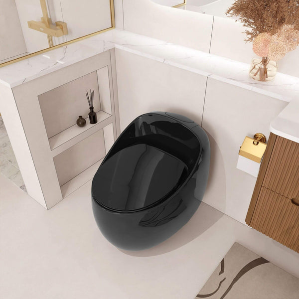 Modern 1.28 GPF Single Flush 1-Piece Ceramic Egg-Shaped Toilet (SAK93341)