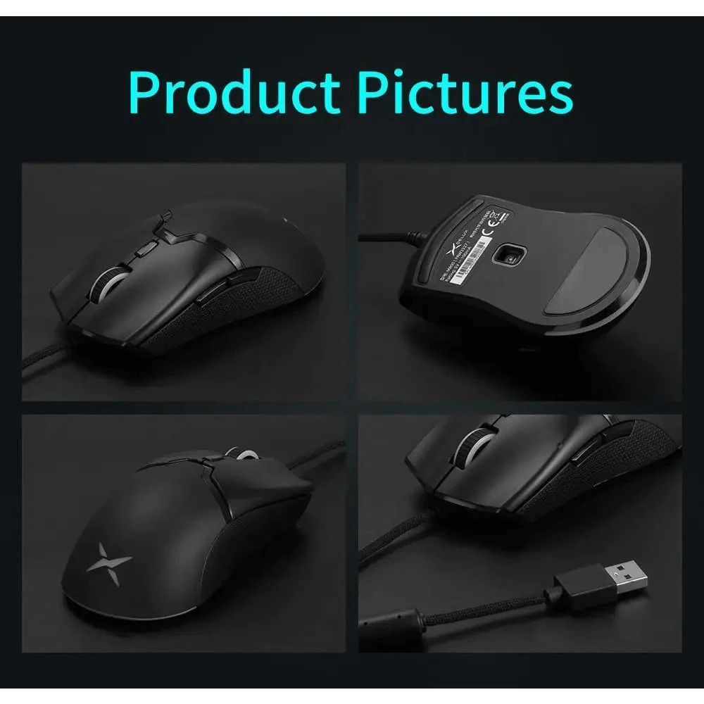 Modern 2.4Ghz Wireless Wired Gaming Mouse Modern 1600 DPI Lightweight Design Soft Ergonomic Mice